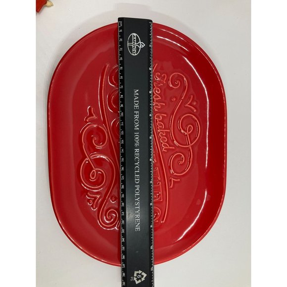 Hallmark Red Fresh Baked Cookies Plate - Picture 4 of 4
